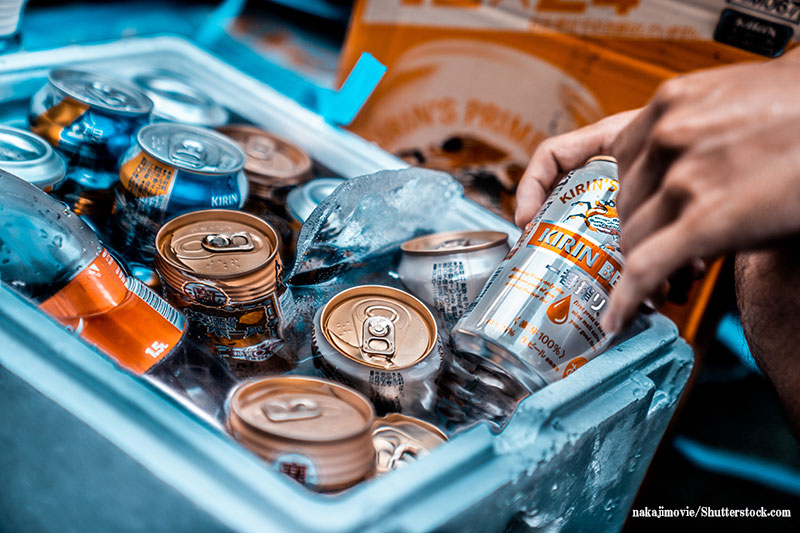 alcohol at a Japanese festival