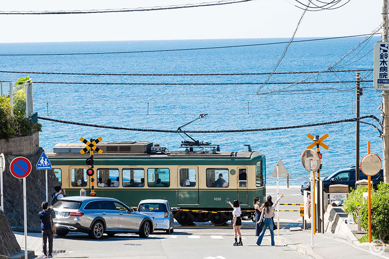 The Enoden train in Kamakura