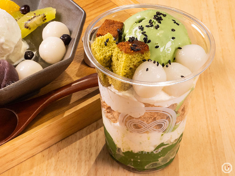 日本茶カフェ 八屋の季節のお濃茶カップパフェ