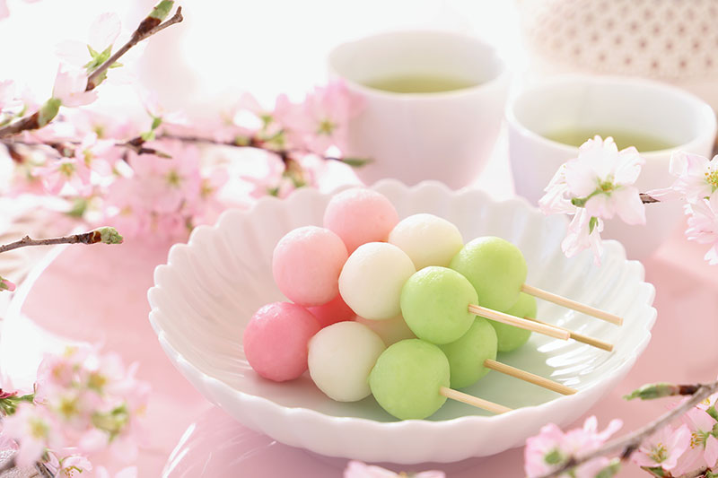 Hanami dango for spring