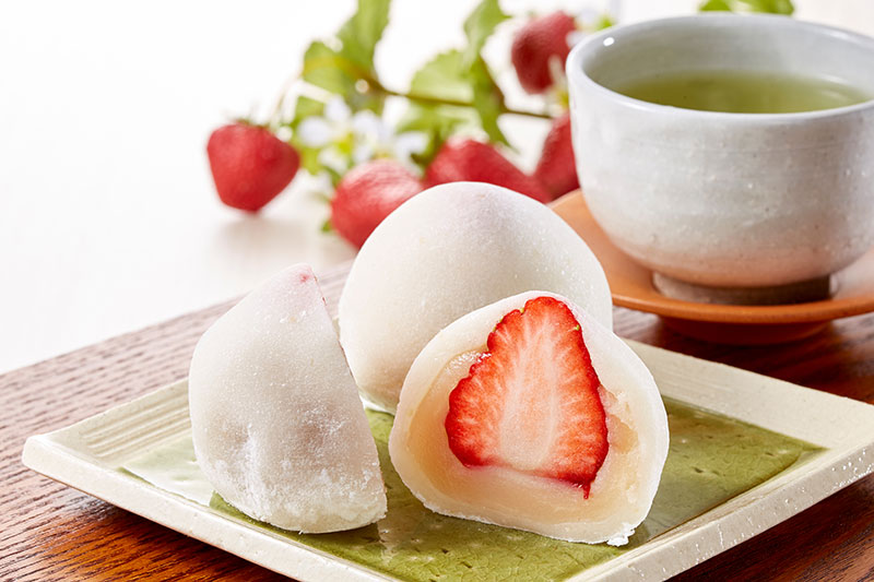 Strawberry daifuku wagashi
