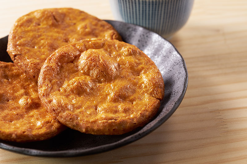 Traditional senbei rice crackers
