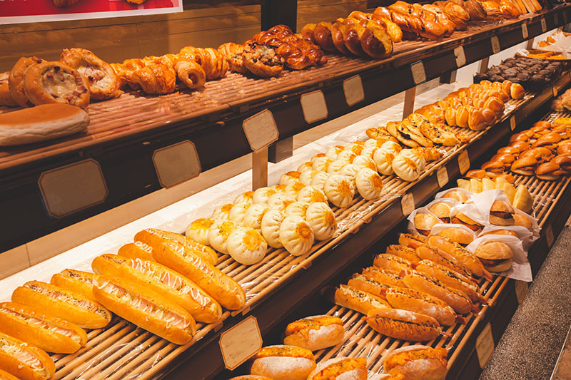 Bakery anpan selection