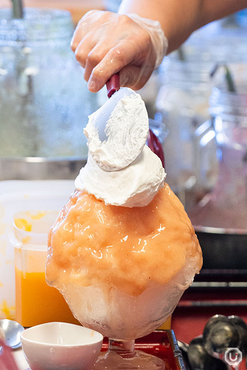 Himitsudō’s Peach Shortcake kakigori
