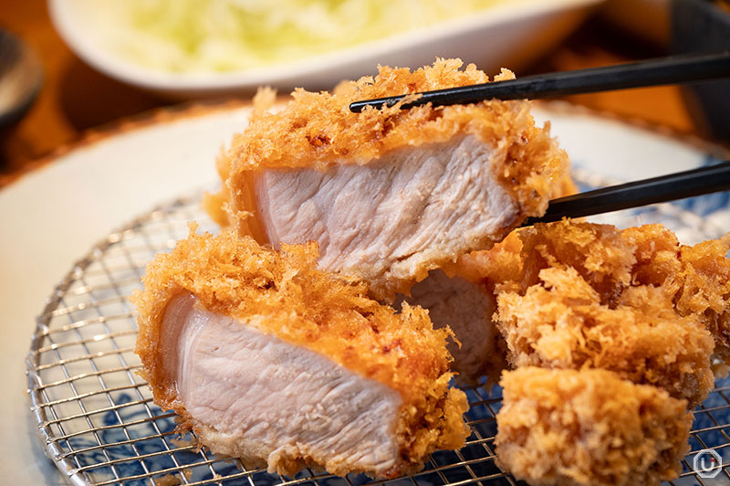 Premium pork loin cutlet at Butagumi Shokudō
