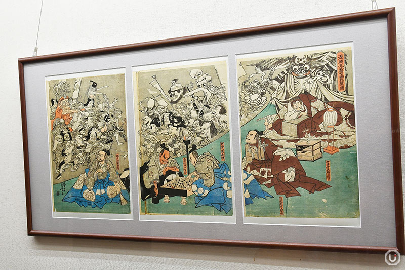 Utagawa Kuniyoshi, “Minamoto no Yorimitsu-kō no Yakata Tsuchigumo Yōkai-zu”