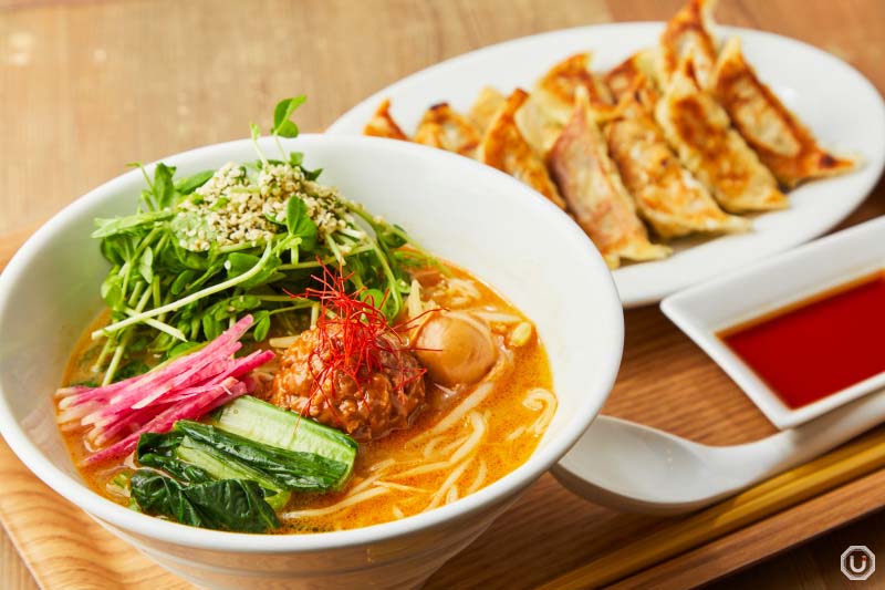 Golden Sesame Tantan and Vegetable Gyoza