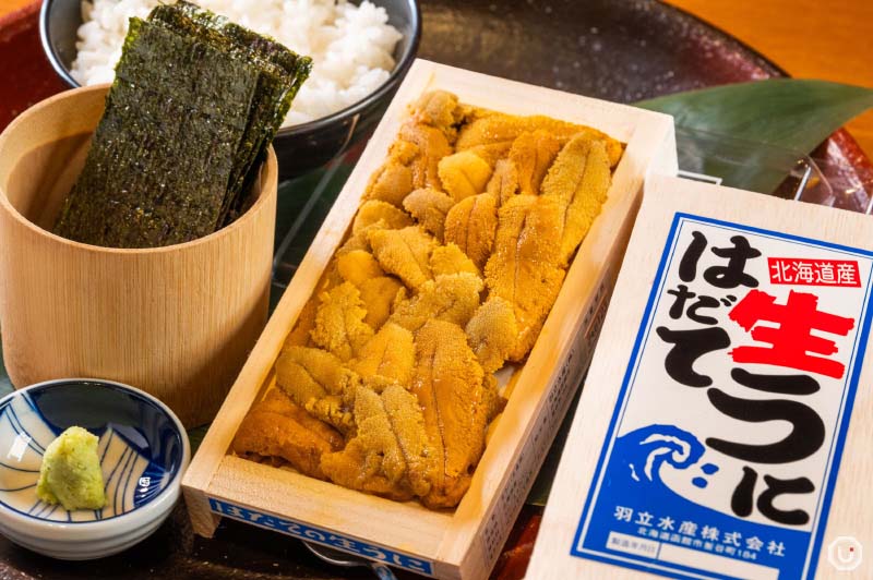 新宿にある東京寿司 ITAMAE SUSHIの羽立の箱うに