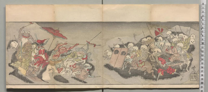 Kawanabe Kyōsai, Illustrated Discussion of a Hundred Yōkai by Kyōsai