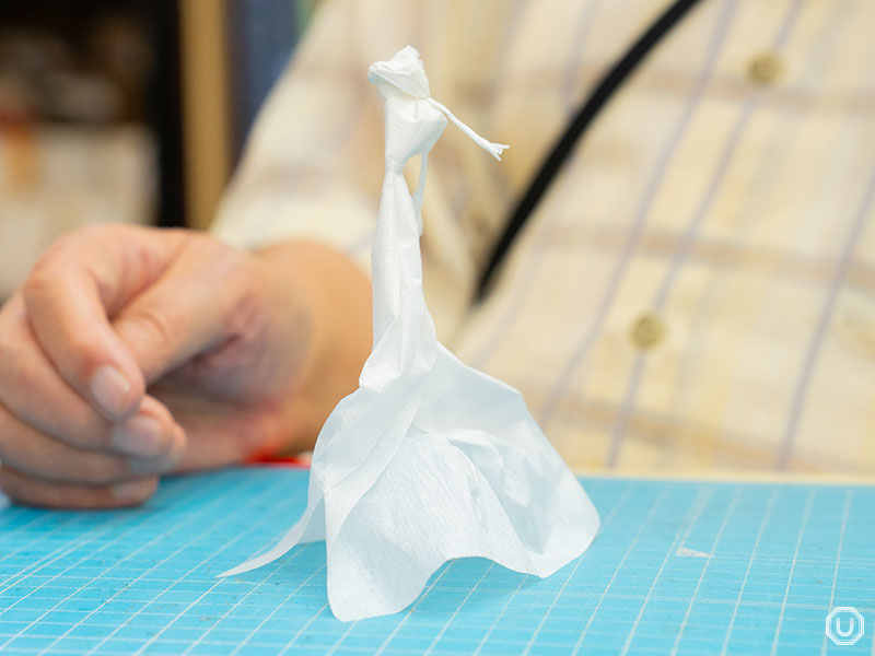 Origami flamenco dancer made by Kazuo Kobayashi