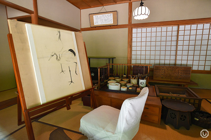 再現された川合玉堂の画室