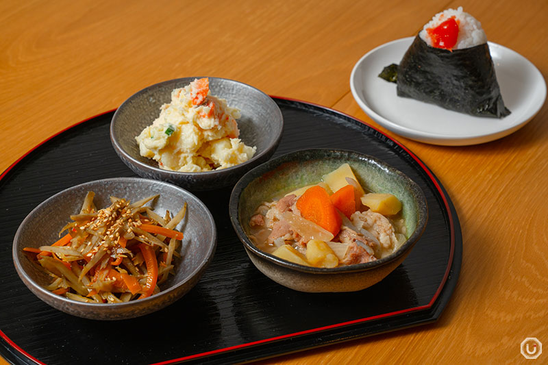 Onigiri rice balls and dishes at Misomebore in Roppongi