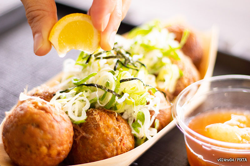 Ponzu takoyaki