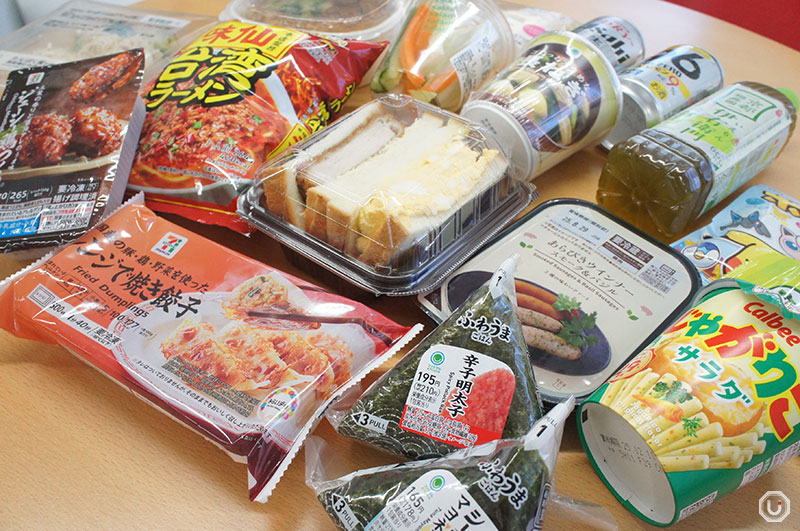 Various products available at convenience stores